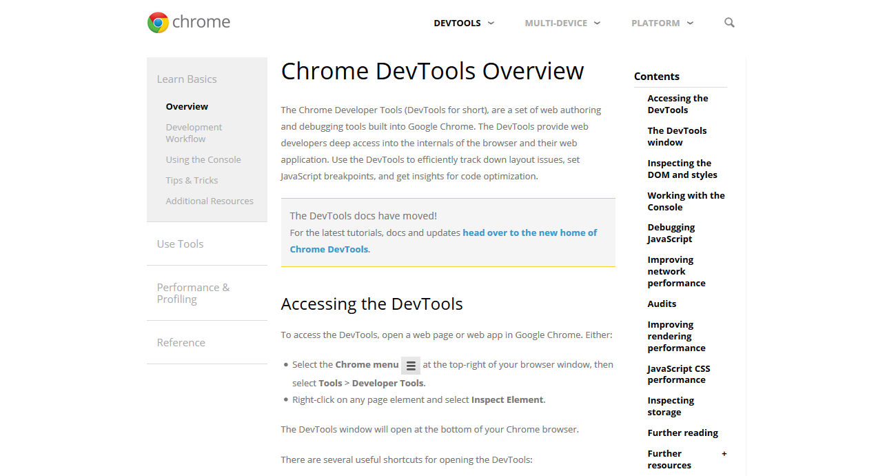 google devtools